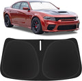 for Charger 2025 Windshield Cover Sunshade Foldable Shield for Dodge Charger 2023 2024, for Dodge Challenger 2006-2022 Front Window Sun Shades UV Protector 240T Reflective Sun Visor Accessories
