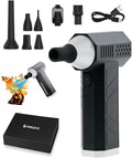 Portable Car Vacuum Cleaner “CrossClean 2-in-1 Vacuum & Air Blower | 120W High-Power | 8 Attachments | 12V Rated Voltage | Cordless, Lightweight & Rechargeable via Type-C Cable