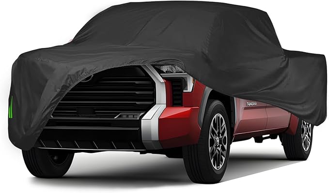 Proadsy 2025 Upgrade Car Cover Compatible with Tundra 2016-2024 2025 CrewMax with 5.5ft Windproof All Weather Waterproof Sun Rain UV Dust Snow Protection Outdoor Covers