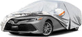 Kayme 6 Layers Car Cover Custom Fit for Toyota Camry Sedan/Solara (1996-2025) Waterproof All Weather for Automobiles, Outdoor Full Cover Rain Sun UV Protection with Zipper Cotton/Silver