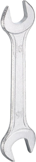 HARFINGTON Double Open End Wrench 16mm x 18mm Metric 15 Degree Offset Angle Small Flat Head Wrench Galvanizing Open Ended Spanner for Automotive Repair Furniture Assembly