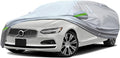 TUCAREST 6-Layers Full Car Cover Universal Premium Shell Zipper Design Waterproof All Weather Weatherproof UV Sun Protection Snow Dust Storm Resistant Outdoor with Straps (Fit for Sedan 197"- 208")