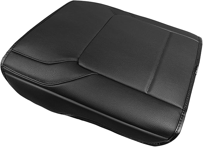 Muslogy Center Console Armrest Cover Compatible with Dodge Ram1500 2500 3500 2019-2024 Comfort Armrest Pad Arm Rest Cushion Vegan Leather Protector Regular Thick(Bucket Seat ONLY, NO Limited,Laramie)