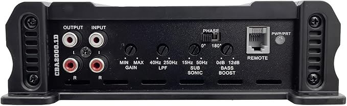 Orion Cobalt CBA2000.1D Monoblock 1-Channel Class D Amplifier for Car Subwoofer, 2000W, 2/4 Ohm Stable, Adjustable Low Pass & Subsonic Filter with Bass Boost, MOSFET Power Supply, Bass Knob Included