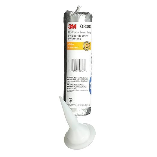 3M Urethane Seam Sealer, 08364, Beige Color, High Solids, Permanently Flexible, 310 mL/10.5 oz Foil Pack