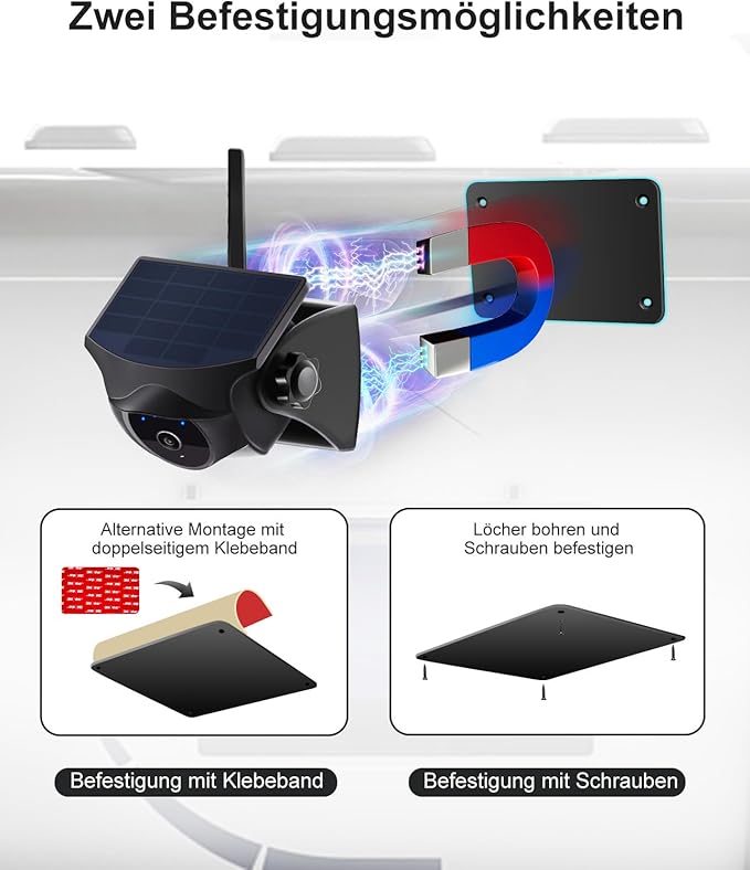 Metal Plate for Magnetic Wireless Backup Camera - Converts Fiberglass/Plastic to Magnetic Surface for Non-Metal Vehicles, Includes Double-Sided Tape & Screws for Trucks/RVs, Mount Anywhere