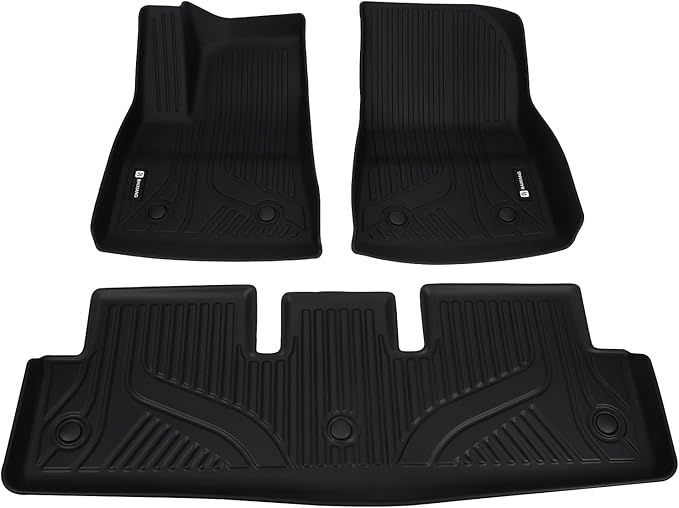 Car Foot Mats for Tesla Model 3P with 4 TPE Materials On The Front and Rear Rows Suitable for All Weather Conditions Suitable for Model 3P