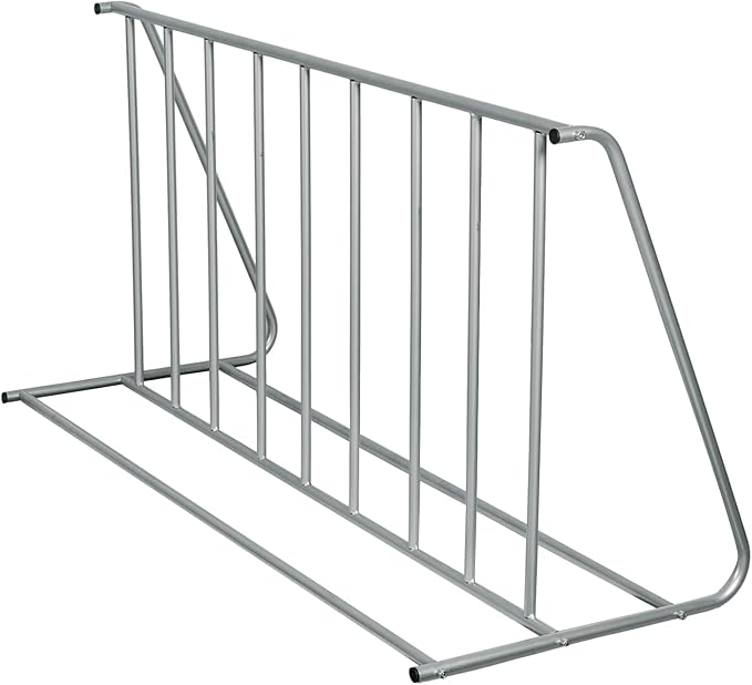 MyGift Large Metal Double-Sided Grid Bike Rack Stand, Freestanding Bicycle Storage Holder for Garage or Outdoor Parking with 6-Bicycle Capacity