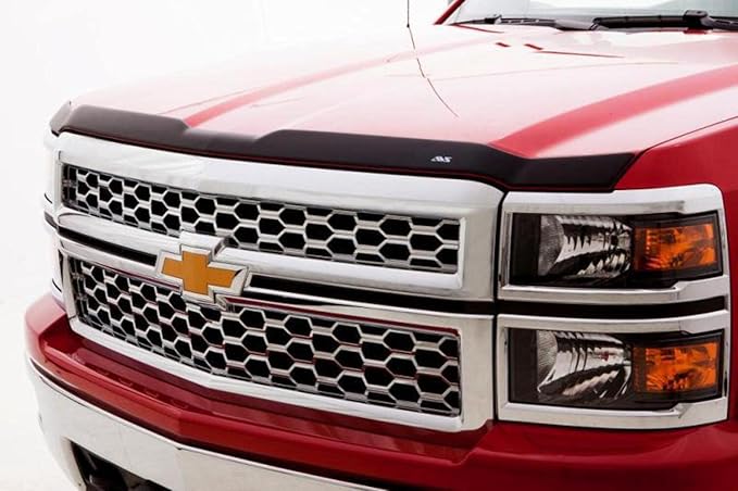 Auto Ventshade [AVS] Aeroskin Hood Protector | Fits 2016 - 2023 Toyota Tacoma | Low Profile Deflector / Bug Shield - 1 pc., Matte Black | 377079