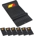 Electriduct Pack of 6 Plastic Parking Mat Guides for Garage Vehicles, Antiskid Car Safety Park Aid - Black