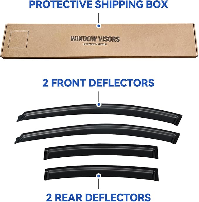 Window Visors Rain Guards Shield for 2011-2015 Cruze Sedan, Out-Channel Window Vent Wind Deflectors Visors Shades for 2016 Cruze Limited