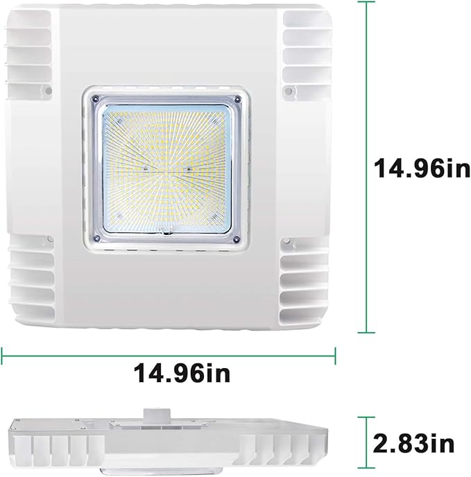 OSTEK LED Gas Station Canopy Light, 150W Carport Ceiling Light 5700K, Outdoor Rated (600W HID/HPS Equivalent), 90-277V IP65 DLC & UL Listed (150W - (1 Pack)