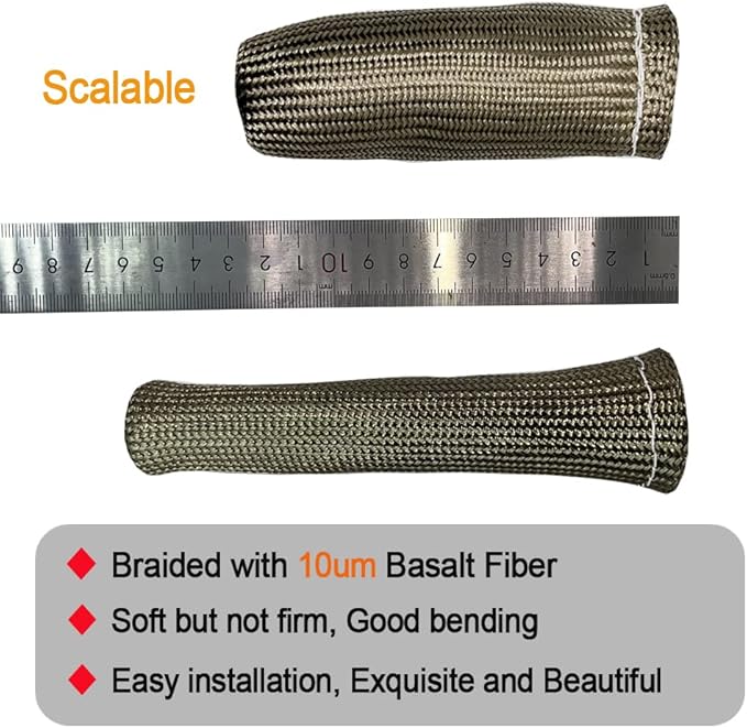 Titanium Spark Plug Wire Boots Thermal Protection Insulator Sleeve, 2500 Degree Heat shield Cover Wrap 6 inch for Car Truck 8PCS