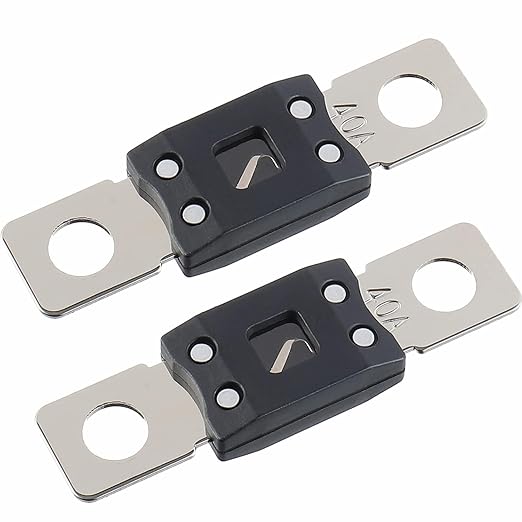 40A MEGA High Current Fuse - 40 Amp Bolt-on Fuse for Cars, Trucks, Construction Vehicles, Buses, Caravans (2 Pcs)