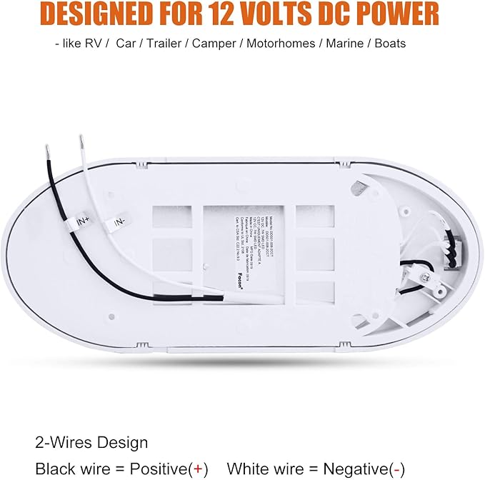 Facon Dual-Tone 12Volts Bright RV LED Interior Light with Switch, 3000K/4000K Smart Lighting Upgrade for RVs, Campers, Boats, cETL Certified