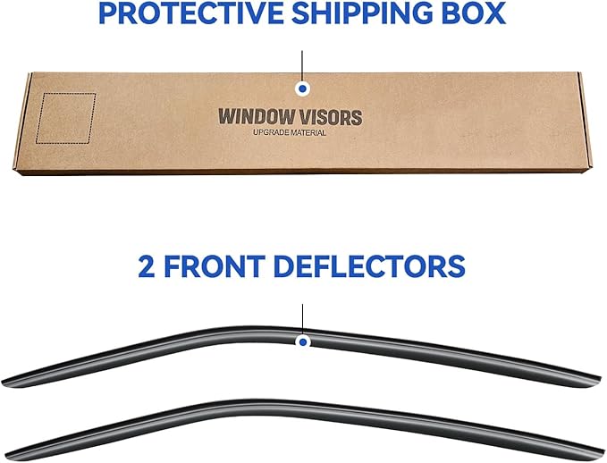 Window Visors Rain Guards Shield for 2010-2024 Chevy Camaro Coupe, Out-Channel Window Vent Wind Deflectors Visors Shades for 10-24 Camaro (Excludes Convertible)