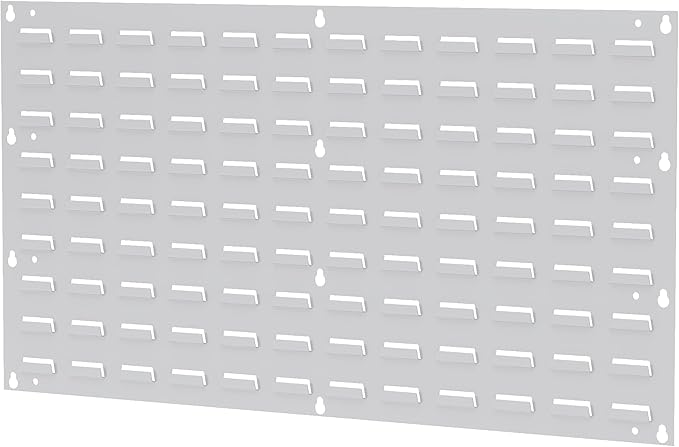 Akro-Mils 30636 Heavy Duty Wall Mount Garage Storage Steel Louvered Panel | Wall Storage Bin Hanging Organizer System for AkroBins, 36-Inch W x 19-Inch H, White, 4 Pack