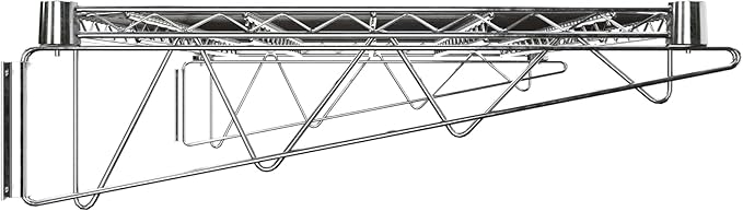 24" x 36" Chrome Wire Wall Mount Shelf