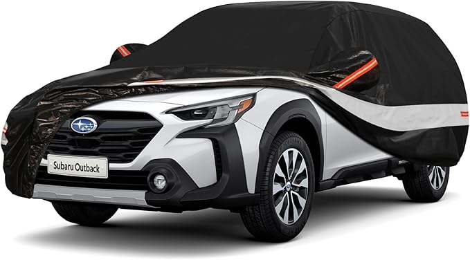 10 Layers SUV Car Cover Custom Fit for Subaru Outback (1994-2024),Waterproof All Weather for Automobiles, Outdoor Full Cover Sun UV Rain Protection with Cotton.Black