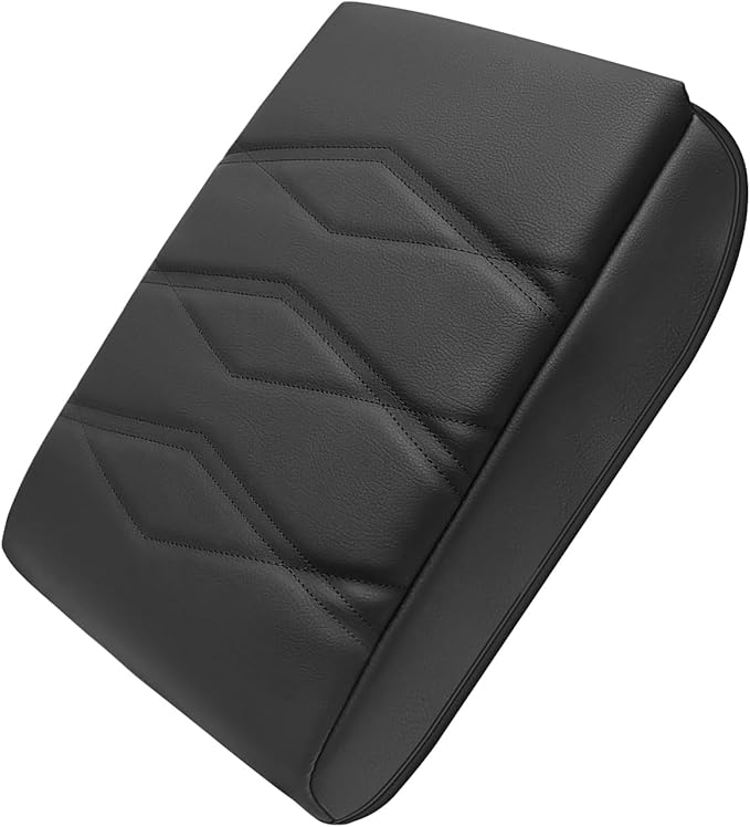 Muslogy Center Console Cover 1-Inch Extra Thick Armrest Pad Compatible with 2024 2025 Volkswagen Atlas & Cross Sport Arm Rest Cushion Padding Anti-Scratch Console Leather Lid Protector