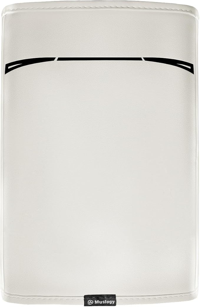 Muslogy Center Console Armrest Cover Compatible with Tesla Model Y Refresh 2026 Comfort Armrest Pad Arm Rest Cushion Vegan Leather Protector Regular Thick (25+ |Juniper| White, Regular)