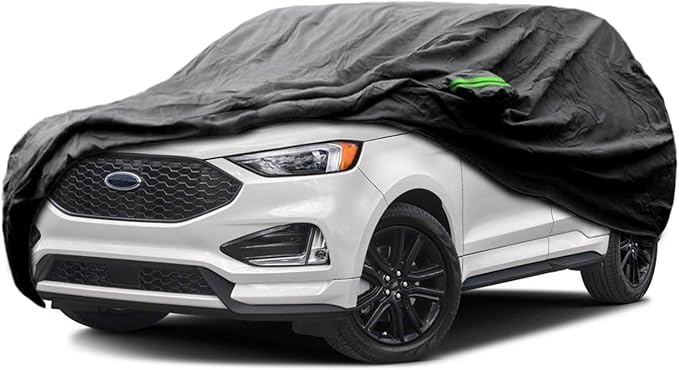Proadsy 2025 Upgrade Car Cover Custom Fit for Ford Edge 2015-2025, Waterproof All Weather for Automobiles, Full Exterior Cover Rain Snow Sun Protector Indoor Outdoor Car Cover