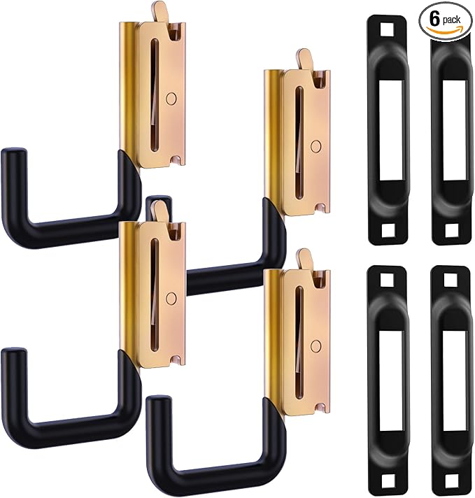 E Track Hook E Track Accessories ，E Track Accessories for Enclosed Trailer The dip molding Process is More Rust Resistant (4PCS E Track J Hooks+4PCS J Hooks Slot)