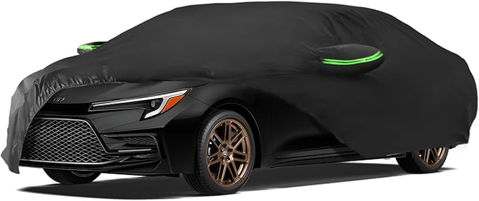 Proadsy 2025 Upgrade 6 Layers Car Cover Custom Fit for Corolla Sedan 2019-2024 2025 Windproof All Weather Waterproof Sun Rain UV Dust Snow Protection Outdoor Full Covers