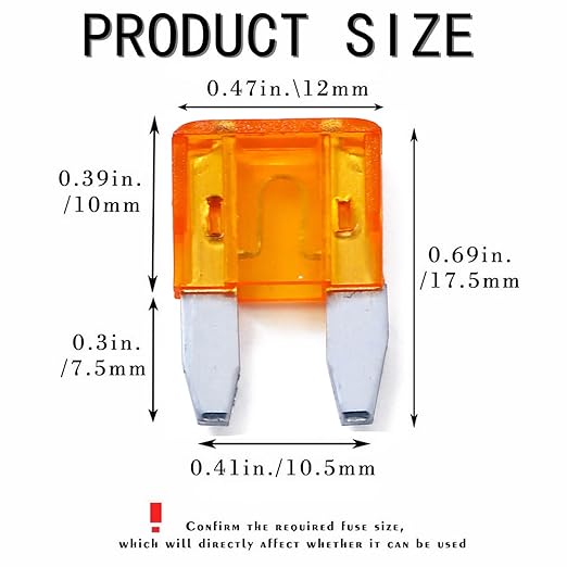 100 Pack Auto Fuses 5 AMP APM/ATM 32V Mini Blade Style Fuses 5A Short Circuit Protection Car Fuse (5 AMP)