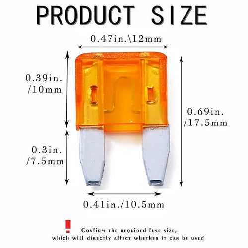 100 Pack Auto Fuses 5 AMP APM/ATM 32V Mini Blade Style Fuses 5A Short Circuit Protection Car Fuse (5 AMP)