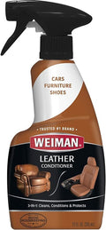 Weiman Leather Cleaner and Conditioner for Furniture - Cleans Conditions and Restores Leather Surfaces - UV Protectants Help Prevent Cracking or Fading of Leather Car Seats, Shoes, Purses