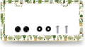 Cute Cactus License Plate Frame Tropical License Plate Holder Stainless Steel Funny Design Compatible with Standard License Plate for USA Canada 12.3" x 6.3" with 2 Screws