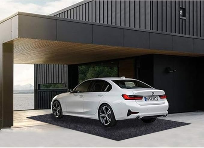Garage Floor Mat,Absorbent Fabric,Anti-slip and Waterproof Backing,Washable,Garage and Shop Parking Mats(18Feet x 7.6 Feet)