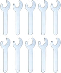 HARFINGTON 10pcs Small Open End Wrench 10x70x1.8mm Metric U-Shaped Single Open Ended Spanner Super Thin Flat Head Galvanizing Wrench for Automotive Repair Furniture Assembly