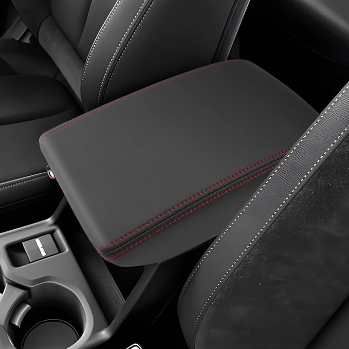 SXCY for 2025 Forester Armrest Cover for Forester 2025 Accessories 2025 Forester Center Console Cover 2025 Forester Middle Console Cover (Red Line)