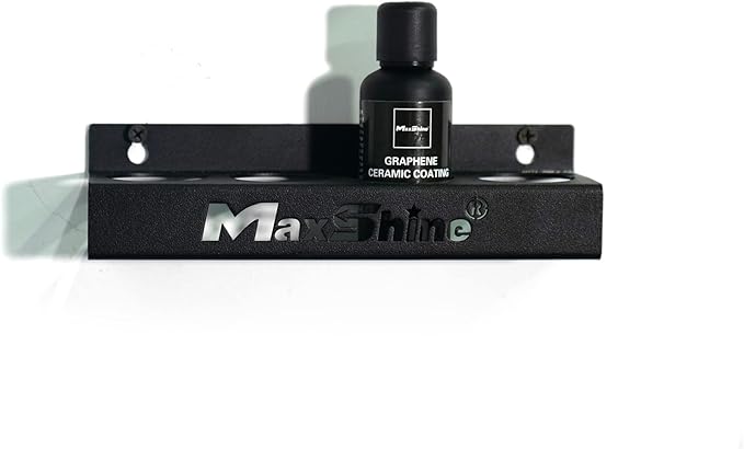 Maxshine Universal Detailing Ceramic Coating Holder - Holds 4 Bottles (50-100ml), Sturdy & Lightweight Organizer, Easy Wall Mounting, Premium Auto Detailing Accessories for Garage & Mobile Use