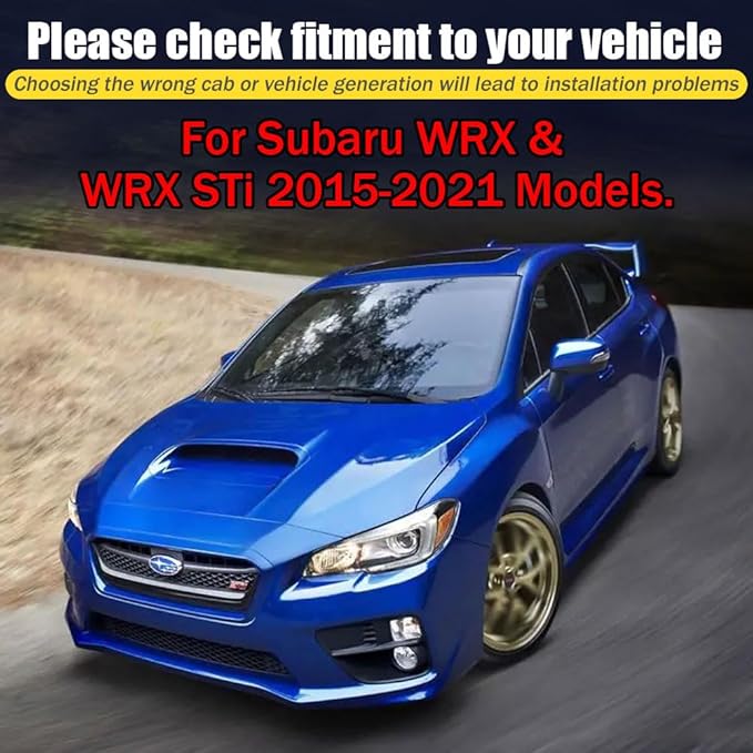 Rain Guards for WRX & WRX STi 2015-2021 Models, Tape-on Side Window Deflectors for WRX & WRX STi, Window Visors for Subaru Cars,for Subaru Car Accessories 4 Rain Guards ＆ 2 Car Coasters
