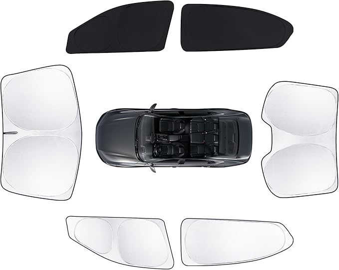6pcs Car Window Shades for Honda Accord 2013-2017 Accessories,Windshield Side Rear Full Sunshade,Sun Visor UV Blocking, Privacy Protection and Blackout for Camping Outdoor