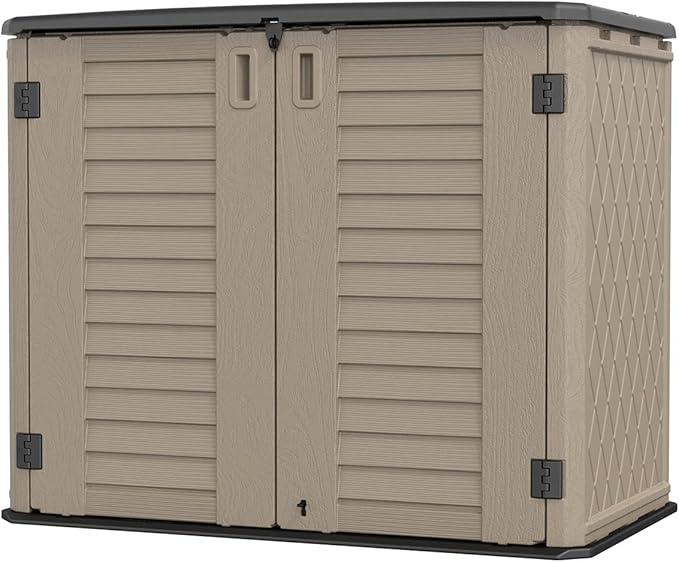 KINYING Metal Laminate Shelving for 26 Cu.ft Horizontal Storage Shed, One Shelf to Hold 44 lbs, 46 in * 15 in, One Piece in The Package with 4 Screws, 11LBS