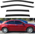 4pcs Front+Rear Smoke Tint Sun/Rain Guard Outside Mount Tape-On Vent Window Visors Compatible with 07-10 Sebring 11-14 200 Sedan
