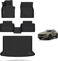 KELCSEECS® Floor Mats & Cargo Liner Custom for 2025 2024 2023 2022 2021 2020 Mazda CX-30 (Only FWD) All Weather Protection Waterproof TPE Floor Liners Front & Rear Row Full Set Accessories Black