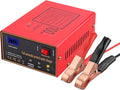 12/24V Battery Charger 10A/7.5A Smart Adjustable Car Battery Charger with Upgraded Cable Clamps, Smart Trickle Charger,Battery Maintainer for Car RV (red)