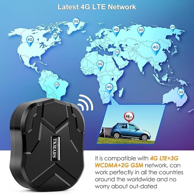 GPS Tracker for Vehicles 4G TK905B 10000mAh Long Battery Life, Car GPS Tracking Device Magnetic, Unlimited Distance Real-Time Tracking Rastreador Motorcycle Camping Car, APP No Subscription