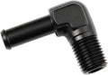 1/4 NPT Male to 3/8" Hose Barb Fitting Adapter 90 Degree Elbow Aluminum Black