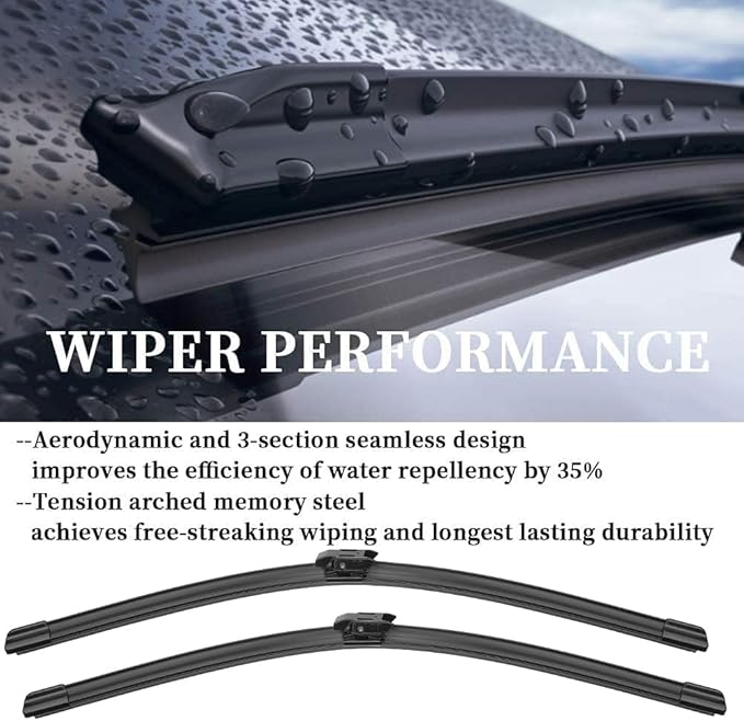 AUTOBOO 24"+20" Windshield Wipers With 13" Rear Wiper Blade Replacement for BMW X2 2018-2022-Original Factory Quality (Pack of 3)