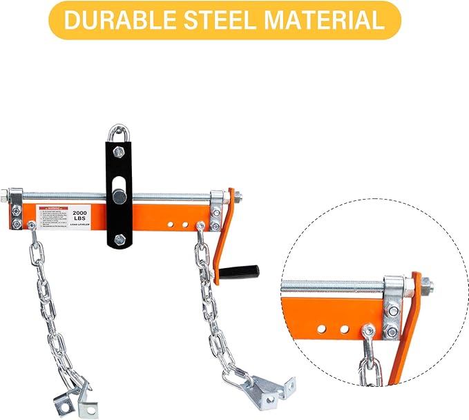 Engine Support Bar 2000 Lbs Load Lever Motor Lift Tool Heavy Duty Leveler (Lever)