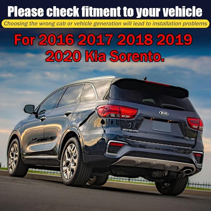 Rain Guards for Kia Sorento 2016-2020, Tape-on Side Window Deflectors for Kia Sorento, Window Visors for Kia Cars, Car Accessories 4 Rain Guards ＆ 2 Car Coasters
