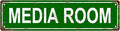 MEDIA ROOM Space Vintage Metal Tin Sign, Street Sign, Home Decor, Room Decor, Wall Decor, Bathroom Decor, Bar Decor, Cafe Decor, Garage Decor, 16 x 4 Inch