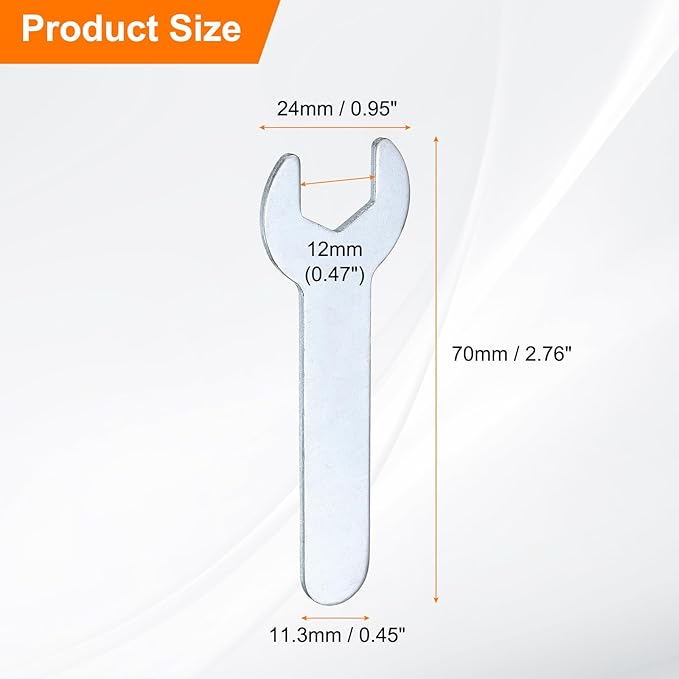 HARFINGTON 10pcs Small Wrench Open End Wrench 12x70x1.5mm Metric U-Shaped Single Open Ended Spanner Super Thin Small Flat Head Galvanizing Wrench for Automotive Repair Furniture Assembly