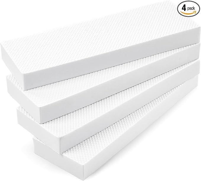 Garage Wall Protector, 4 Pack Garage Car Door Protector Bumper Guard for Car Doors Anti-Collision Self Adhesive EVA Foam for Warehouse Parking Assist, White 11.8"x3.9"x1.2"